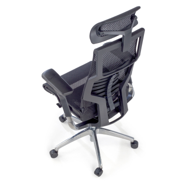 sedia ergonomica nero struttura nera rete transpirante braccioli regolabili 5d supporto lombare poggiatesta 9