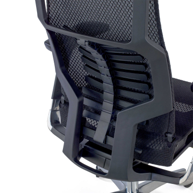 sedia ergonomica nero struttura nera rete transpirante braccioli regolabili 5d supporto lombare poggiatesta 4