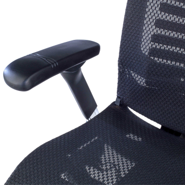 sedia ergonomica nero struttura nera rete transpirante braccioli regolabili 5d supporto lombare poggiatesta 10