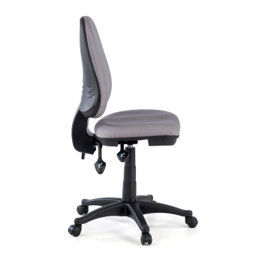 sedia da ufficio grigio senza bracci tessuto senza braccioli 4