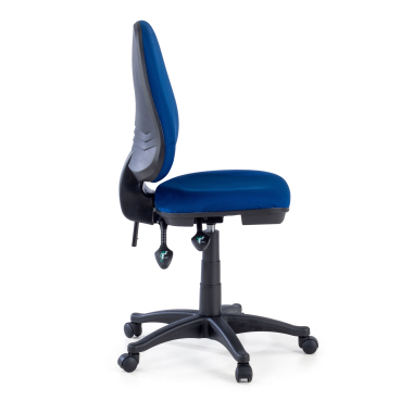 sedia da ufficio blu senza bracci tessuto senza braccioli 4