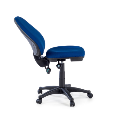 sedia da ufficio blu senza bracci tessuto senza braccioli 5