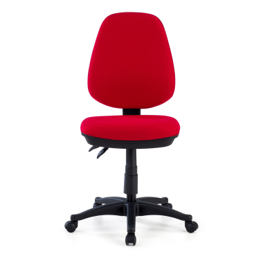 sedia da ufficio rosso senza bracci tessuto senza braccioli 3