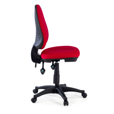 sedia da ufficio rosso senza bracci tessuto senza braccioli 4