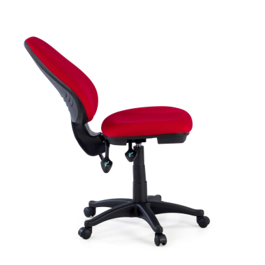 sedia da ufficio rosso senza bracci tessuto senza braccioli 5