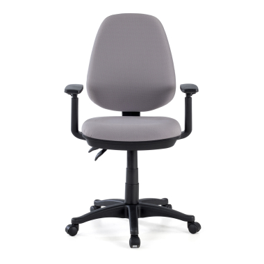 sedia da ufficio grigio con bracci tessuto braccioli regolabili 1d 10