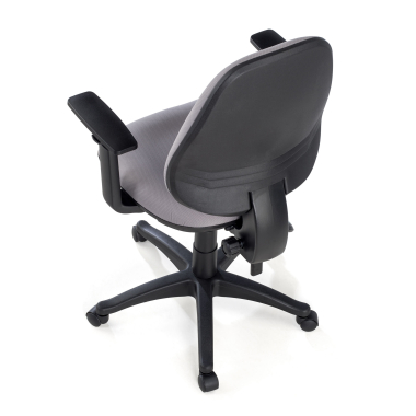 sedia da ufficio grigio con bracci tessuto braccioli regolabili 1d 9