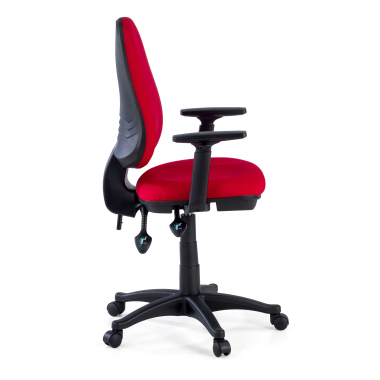 sedia da ufficio rosso con bracci tessuto braccioli regolabili 1d 4