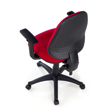 sedia da ufficio rosso con bracci tessuto braccioli regolabili 1d 9