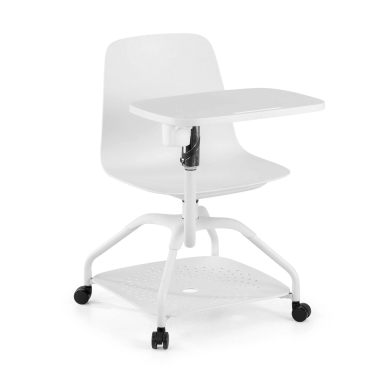 sedia con ribaltina bianco step di plastica braccioli mobili 1