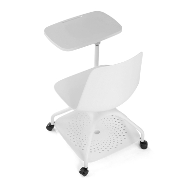 sedia con ribaltina bianco step di plastica braccioli mobili 5