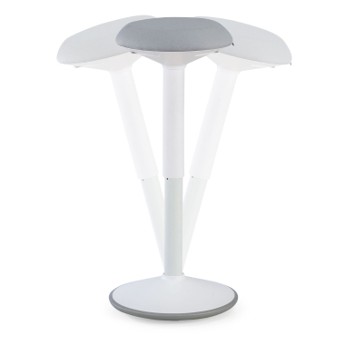 sgabello ergonomico bianco grigio activepro tessuto senza braccioli 1