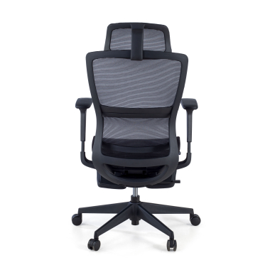 sedia ergonomica nero con poggiapiedi rete transpirante braccioli regolabili 3d doppio supporto lombare poggiatesta poggiapiedi estensibile 8