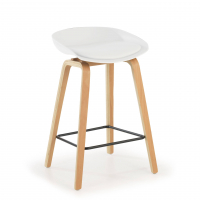 Sgabello da Cucina Helsinki, design scandinavo, gambe in legno 210669 - (Outlet)