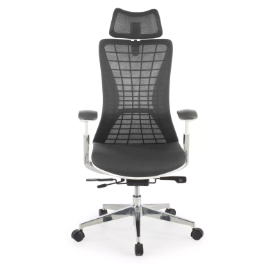 sedia ergonomica grigio miller rete transpirante braccioli regolabili 3d 3