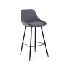 Sgabello Imbottito Giselle, Ergonomico e Struttura Nera 210938 - (Outlet)