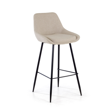 sgabello da ufficio beige giselle tessuto braccioli imbottiti 1