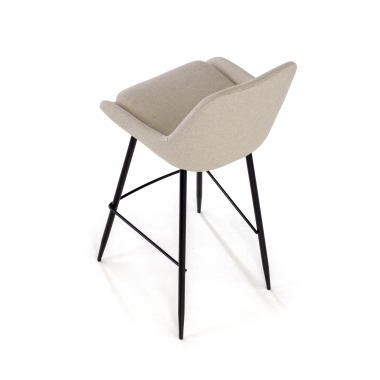 sgabello da ufficio beige giselle tessuto braccioli imbottiti 8