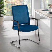 Sedia Ospiti Ufficio Bali, schienale in rete ergonomico