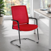 Sedia Ospiti Ufficio Bali, schienale in rete ergonomico