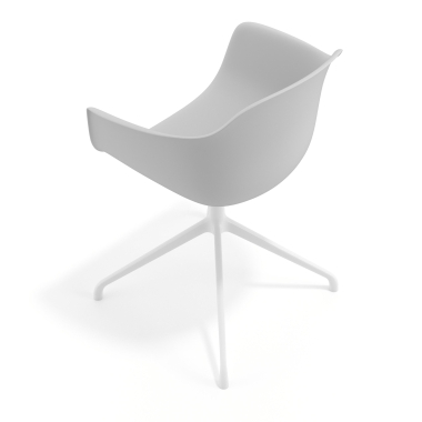 sedia sala riunione grigio base piramide di plastica braccioli fissi 7