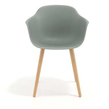 sedia scandinava antracite girevole legno di plastica braccioli fissi 6