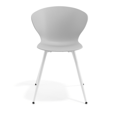 sedia da conferenza grigio 4 gambe di plastica braccioli fissi 6