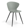Sedia Scandinava Emily, seduta ergonomica, gambe in legno