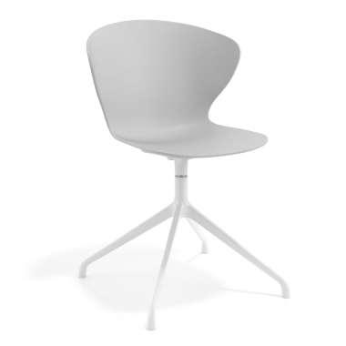 sedia sala riunione grigio base piramide di plastica braccioli fissi 1