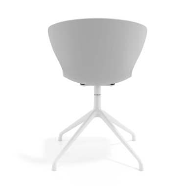 sedia sala riunione grigio base piramide di plastica braccioli fissi 4