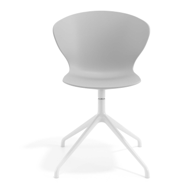 sedia sala riunione grigio base piramide di plastica braccioli fissi 6