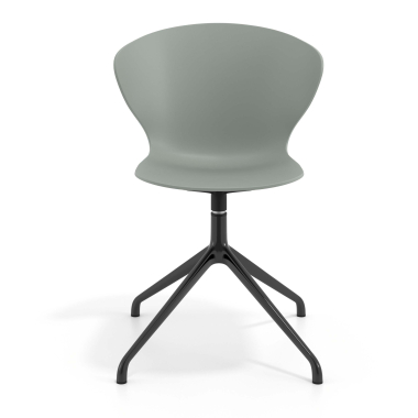 sedia sala riunione antracite base piramide di plastica braccioli fissi 6