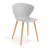 Sedia Scandinava Emily, seduta ergonomica, gambe in legno