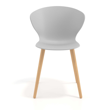sedia scandinava grigio piedini in legno di plastica braccioli fissi 6