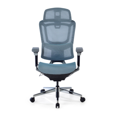 sedia ergonomica blu valkyr rete transpirante braccioli regolabili 4d doppio supporto lombare poggiatesta 3
