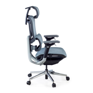 sedia ergonomica blu valkyr rete transpirante braccioli regolabili 4d doppio supporto lombare poggiatesta 7