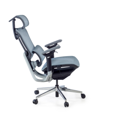 sedia ergonomica blu valkyr rete transpirante braccioli regolabili 4d doppio supporto lombare poggiatesta 6