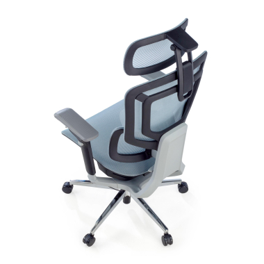 sedia ergonomica blu valkyr rete transpirante braccioli regolabili 4d doppio supporto lombare poggiatesta 12