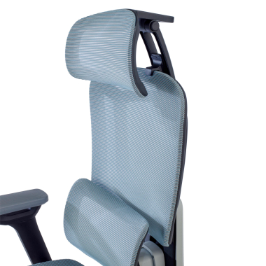 sedia ergonomica blu valkyr rete transpirante braccioli regolabili 4d doppio supporto lombare poggiatesta 9