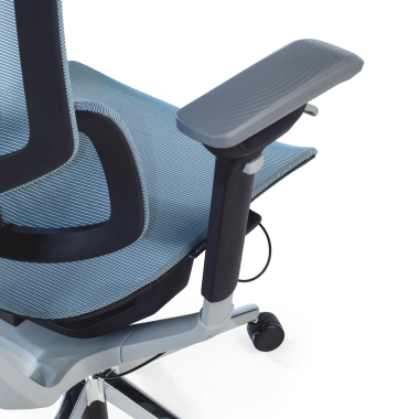 sedia ergonomica blu valkyr rete transpirante braccioli regolabili 4d doppio supporto lombare poggiatesta 8