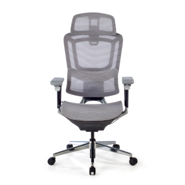 sedia ergonomica grigio valkyr rete transpirante braccioli regolabili 4d doppio supporto lombare poggiatesta 6
