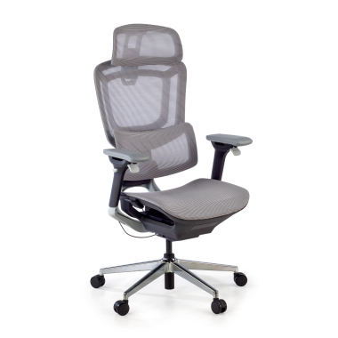 sedia ergonomica grigio valkyr rete transpirante braccioli regolabili 4d doppio supporto lombare poggiatesta 1