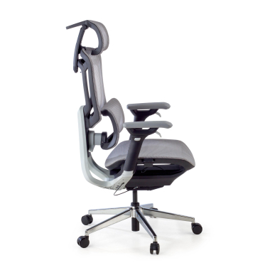 sedia ergonomica grigio valkyr rete transpirante braccioli regolabili 4d doppio supporto lombare poggiatesta 8