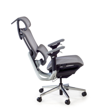 sedia ergonomica grigio valkyr rete transpirante braccioli regolabili 4d doppio supporto lombare poggiatesta 10