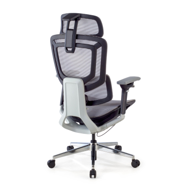 sedia ergonomica grigio valkyr rete transpirante braccioli regolabili 4d doppio supporto lombare poggiatesta 11