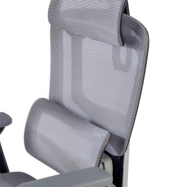 sedia ergonomica grigio valkyr rete transpirante braccioli regolabili 4d doppio supporto lombare poggiatesta 7