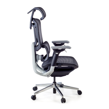 sedia ergonomica nero valkyr rete transpirante braccioli regolabili 4d doppio supporto lombare poggiatesta 8