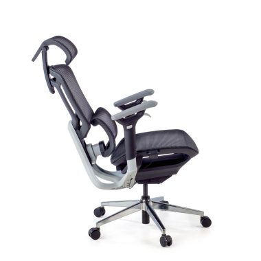sedia ergonomica nero valkyr rete transpirante braccioli regolabili 4d doppio supporto lombare poggiatesta 6