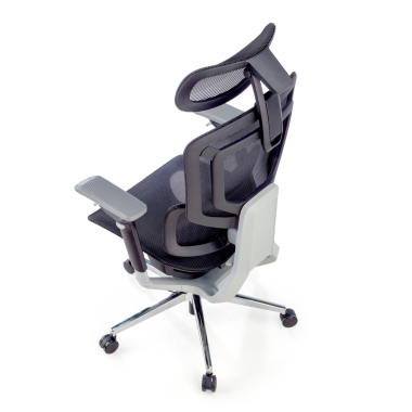 sedia ergonomica nero valkyr rete transpirante braccioli regolabili 4d doppio supporto lombare poggiatesta 12