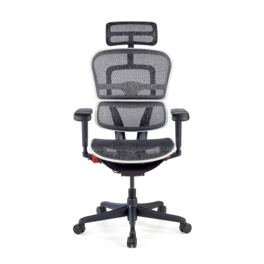sedia gaming bianco struttura nera gaming rete transpirante braccioli regolabili 5d supporto lombare poggiatesta 3